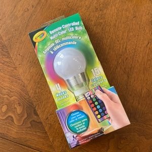 Crayola remote controlled multicolor LED bulb. New. 4 modes/15 colors.